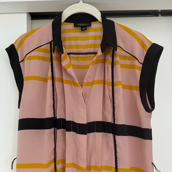 Jason Wu for Target Striped Pleated Button Up Dress - Picture 8 of 9